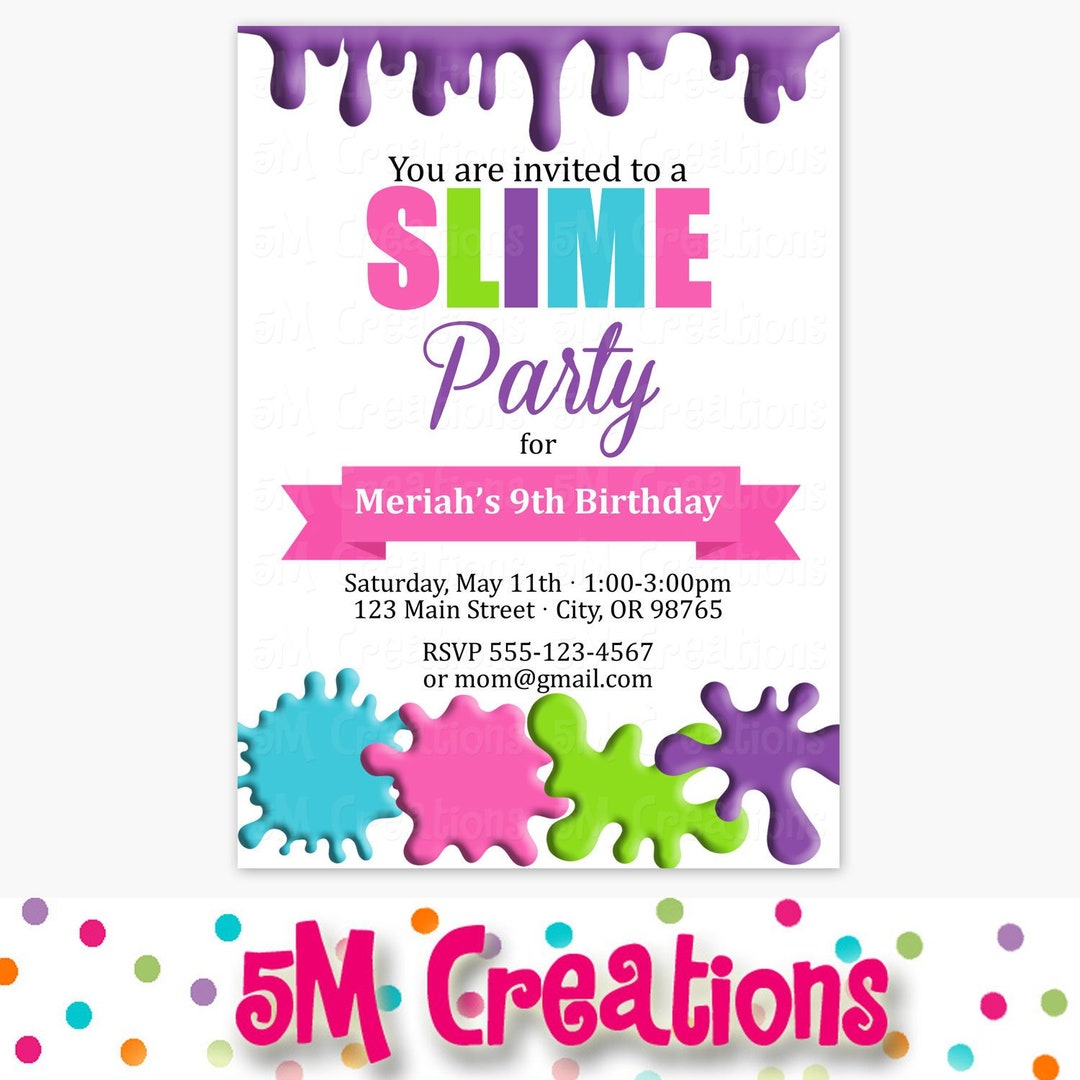 slime-birthday-party-invitation-printable-slime-birthday-party-invite-digital-birthday-party-invitation-girl-kids-tween-teen-party-etsy