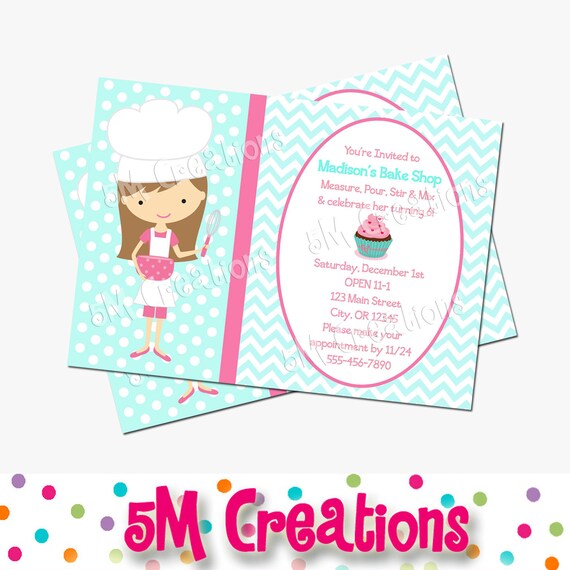 Baking Birthday Party Invitations Free 5