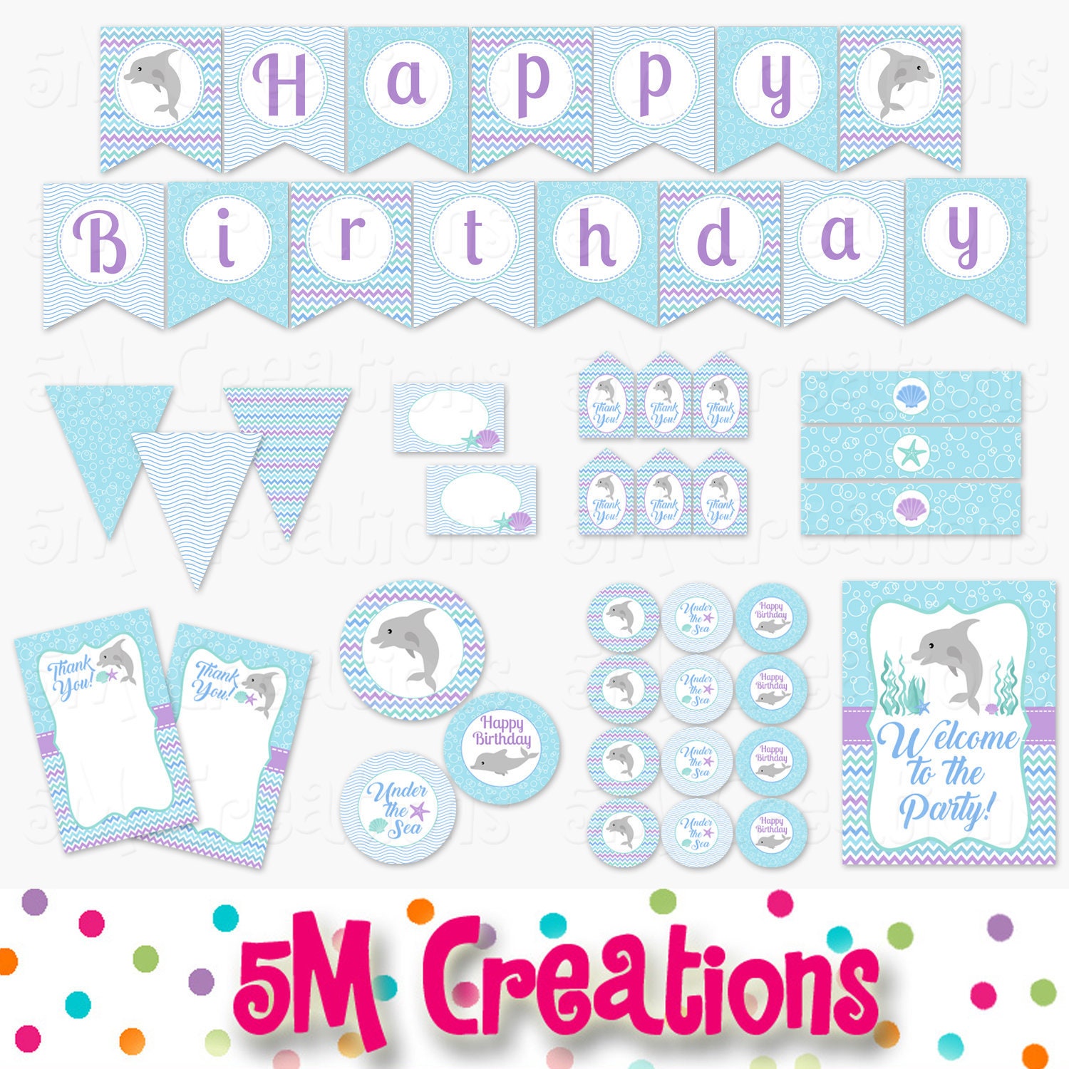 Dolphin Party Printables Free