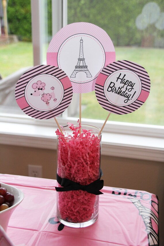 Paris Birthday Party Decorations Paris Party Printable Decor Etsy