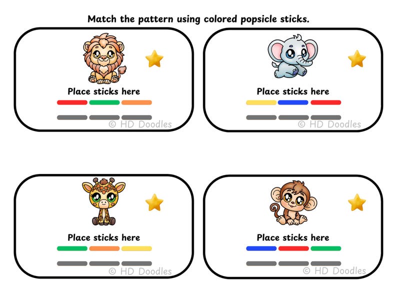 Popsicle Stick Activities for Preschool | Fine Motor Skills Printable ...