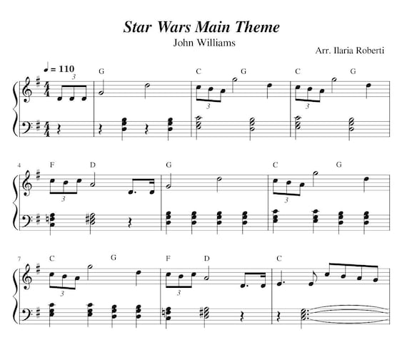 スター・ウォーズ メインテーマ (ジョン・ウィリアムズ) ピアノ楽譜