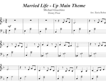 Married Life (from Up) Easy Piano Sheet Music, Digital Downloadable Musical Sheet, Beginner Songs, PDF + MP3