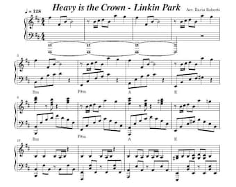 リンキン・パークの「Heavy is the Crown」ピアノ楽譜、デジタル