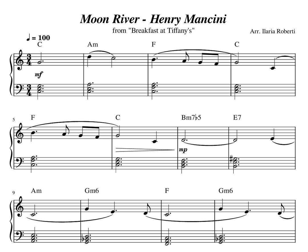 ムーン・リバー（ヘンリー・マンシーニ作曲、「ティファニーで朝食を