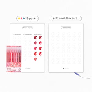 Carta de colores en gel Languo: 162 colores · 19 paquetes + PDF en blanco gratis · Para colorear misterios · Cartas de colores