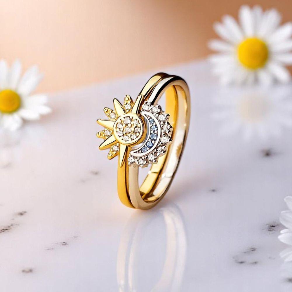 Pandora sun and moon ring - Etsy 日本
