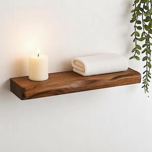 Floating Shelves,Live edge,solid walnut,wall shelves,solid walnut wood shelves,bathroom shelf,Farmhouse Floating Shelf,shelf decor