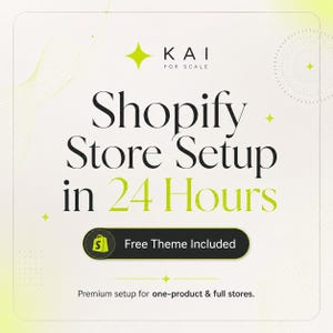 Shopify-butiksuppsättning på 24 timmar | Konverteringsoptimerat tema ingår, anpassad designtjänst