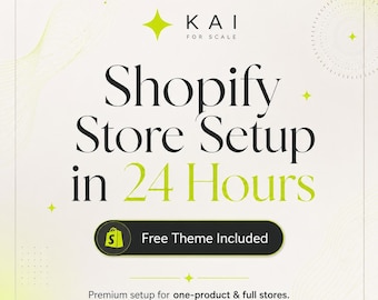 Shopify Store Setup in 24H | Conversion-optimized Theme Included, Custom Design Service