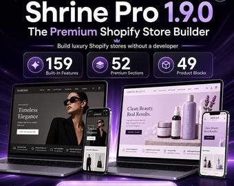Shrine Pro 1.9.0 Shopify Theme | 159 Built-In Features, 52 Sections | High-Converting Ecommerce Template