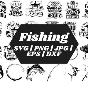 Fishing svg bundle cricut cut files free commercial use fishing png bundle for shirt fishing design bundle fisher silhouette vector clipart