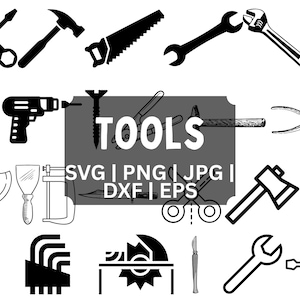 Tools SVG Bundle, Tools PNG Bundle, Tools Clipart, Tools SVG Cut Files for Cricut, Mechanic Tools svg, Wrench Svg, Hand Tool Svg for cricut