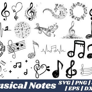 Music Notes Svg,Musical Notes Instant Download SVG,Music Notes PNG,Music Notes Cut Files For Cricut,Music Key,Music Notes Clipart