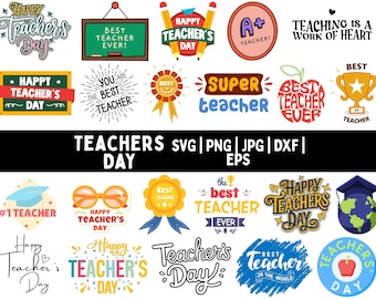 Lärare SVG-paket | Skola, lärarcitat, lärarliv, tillbaka till skolan, penna och lärarelement SVG för Cricut och Silhouette | Digitalt