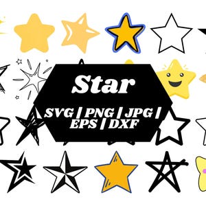 Stars SVG Bundle, Sparkle Stars SVG, Stars Svg, Star Clipart, Bright Stars, Twinkle Stars, Instant Download, Cricut Cut File, Silhouette