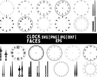 Clock Face SVG Bundle | Old & Modern Watch Face Design | Circle Clock Design Files | Laser Cut File | Cricut Clock SVG | Instant Download