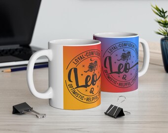 Leo Mug Celestial Zodiac Astrology Gift Idea Fantasy Leo Coffee Cup Zodiac Sign Gift Ceramic Mug Pagan Gift Libra
