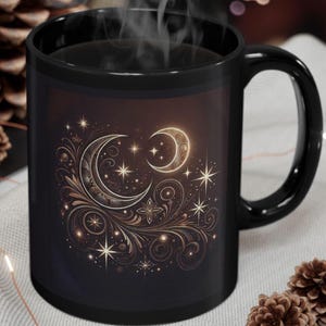 Celestial Sun Moon & Stars Ceramic Mug  Spiritual Vibes Perfect Gift for Stargazers Astrology Lovers Tea Lovers Coffee Lovers Birthday Gift