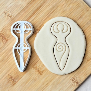 Spiral Goddess Cookie Cutter: Wiccan Pagan Baking, Divine Feminine Symbol Tool
