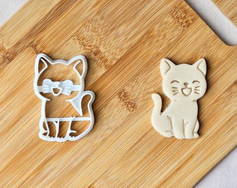 Happy Cat Cookie Cutter | 3D Printed