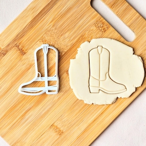 Cowboy Boot Cookie Cutter- Western fondant stamp, cowboy birthday party favours, rodeo biscuit, my first rodeo cupcake toppers, baby shower