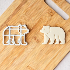Polar Bear Cookie Cutter- arctic animals, North Pole, gingerbread craft, grizzly mama bears, marine mammal, Christmas Xmas baking biscuits
