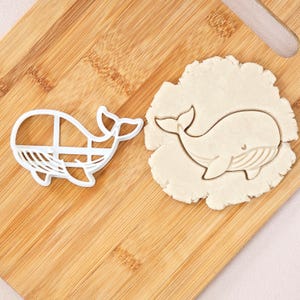 Whale Cookie Cutter- ocean sea marine mammal biscuit cutter,  nautical wildlife birthday party favours, under the sea baking fondant stamp