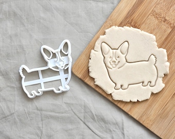 Happy Corgi Cookie Cutter- Dog Lover Gifts, Biscuit Fondant Clay Cutters