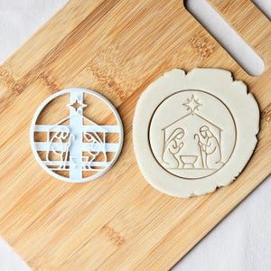 Cortador de galletas con forma de belén navideño - Cortador de fondant, cortadores de arcilla