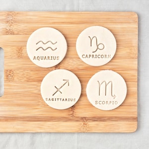 Astrology Cookie Cutters- zodiac cookie embosser, horoscope cookie, astrological cookies, zodiac clay, zodiac favor, astrology lover gift
