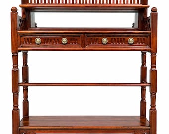 Vintage Mahogany Console Table Hall Table Cheveret Desk With Mirror