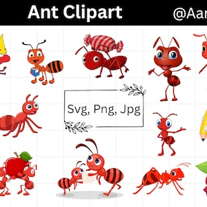 Ant SVG, Insect SVG Bundle, Ant Clipart, Bug SVG Cut Files, Ant Silhouette, Ant Png, Nature Svg, Ant Vector, Svg Cut File for Cricut