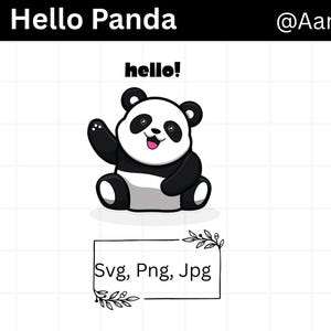 Cute Panda SVG, Kawaii Panda Clipart, Panda Face Svg, Cartoon Panda PNG, Baby Panda SVG, Panda Silhouette, Panda Cut Files for Cricut