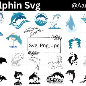 Delfin SVG-Bundle, Delfin Cricut, Delfin zwart, Delfin Vektor, Delfin Schnittdateien, Delfin Clipart, Delfin Cricut, Delfin Silhouette