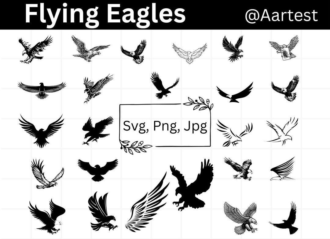 Flying Eagle SVG Bundle, Flying Eagle Vector, Flying Eagle Cut Files ...