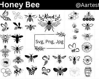 Honigbiene, Biene, Bumble Bee, Bumble Bee, Bienenkind, Honig, Bienen Clipart, Bienen Silhouette, Cricut Dateien für Cricut