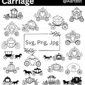Prinzessin Kutsche, SVG-Bundle, Kutsche SVG-Bundle, Aschenputtel Kutsche svg, Kutsche svg, Prinzessin Pferdekutsche svg, Schnittdateien