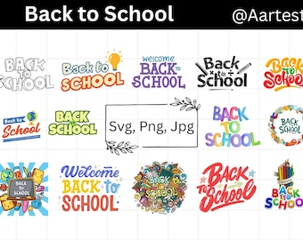 Back to School SVG Bundle, School Supplies Svg, Teacher Svg, Pencil Crayon Cut Files, First Day of School Clipart, Svg Cricut Files