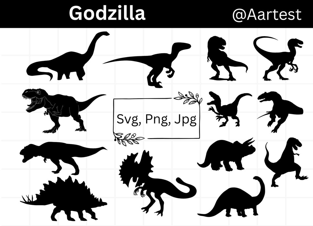 Dinosaur SVG Bundle, Cute Dino Clipart, Wild Animal PNG, T-rex ...