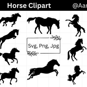 Horse Png Bundle, Horse SVG, Horse Clipart, Horse Silhouette, Horse Cut File, Svg Files for Cricut, Horse Vector, Instant Download