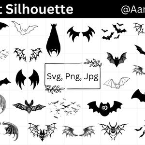 Sylwetka nietoperza, Halloween svg, Pakiet nietoperzy Svg, Latający nietoperz Svg, Clipart nietoperza, Halloween Bat Svg, Clipart nietoperzy, Pliki nietoperzy PNG, Pliki Cricut Svg