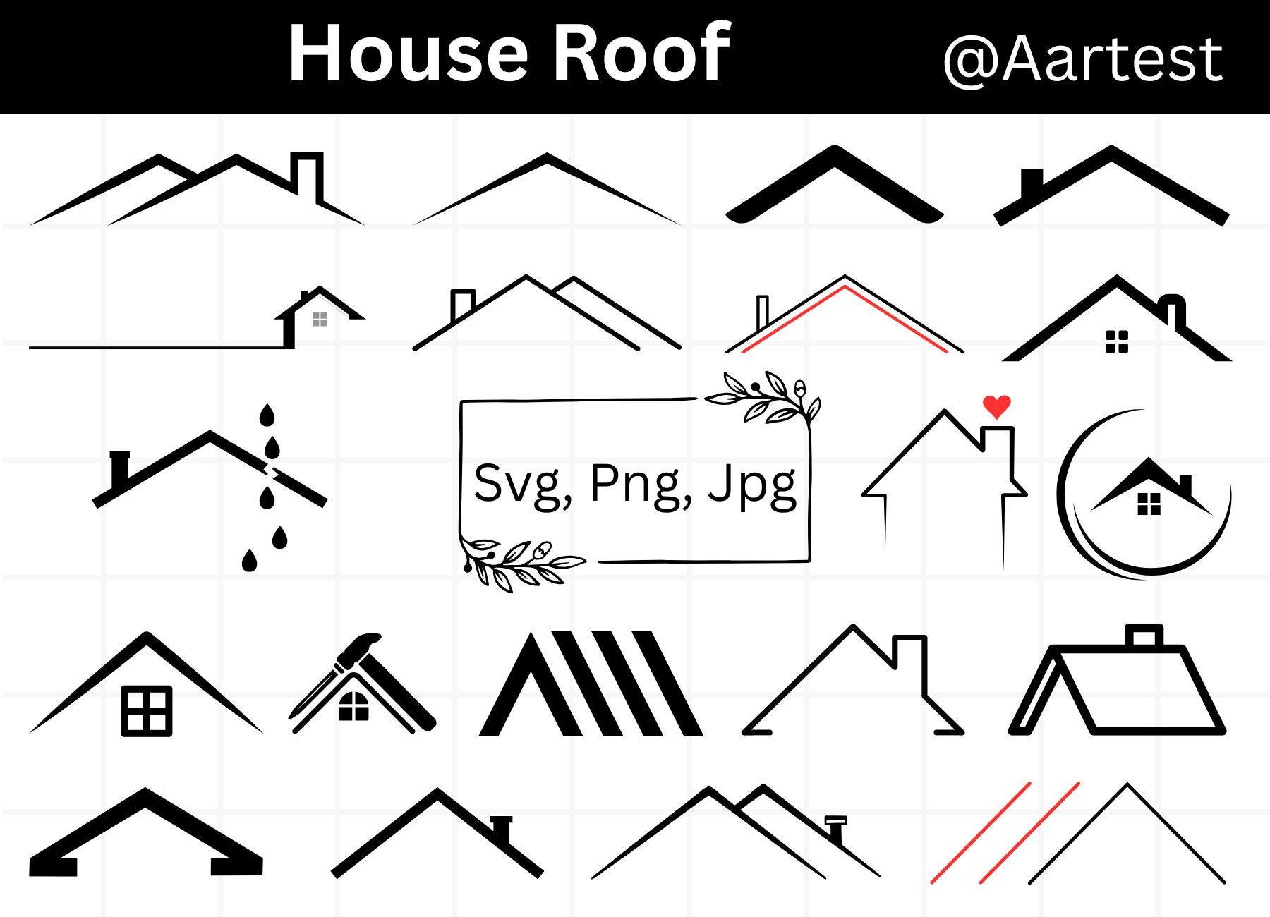 House Roof SVG, Roof Silhouette SVG, Home Roof Clipart, House Outline ...
