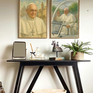3 Portrait of Pope Francis – Catholic Poster, Sacred Wall Art for Home or Church