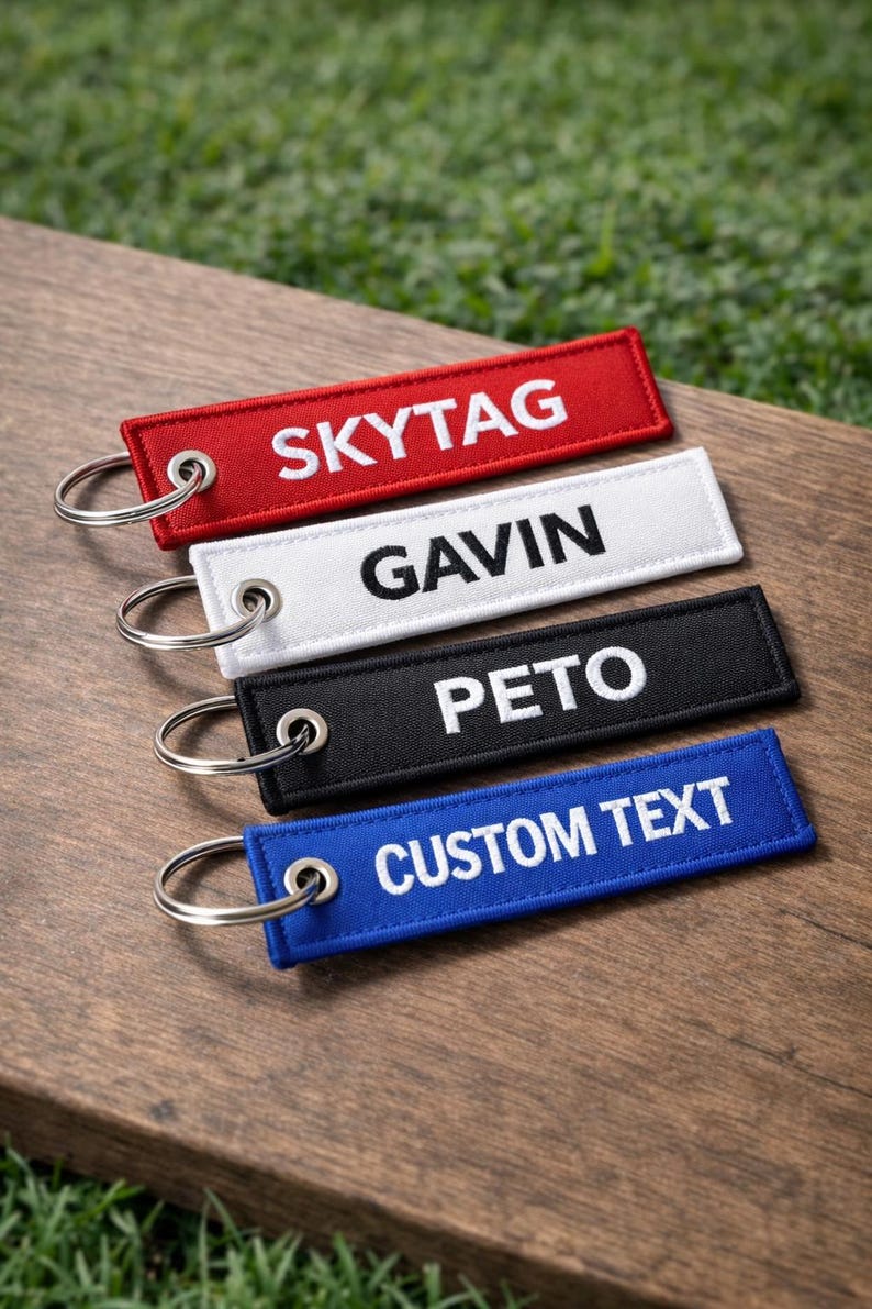 Key Club Patch Custom Embroidered Keychain Patch | Personalized Logo Name or Text ...