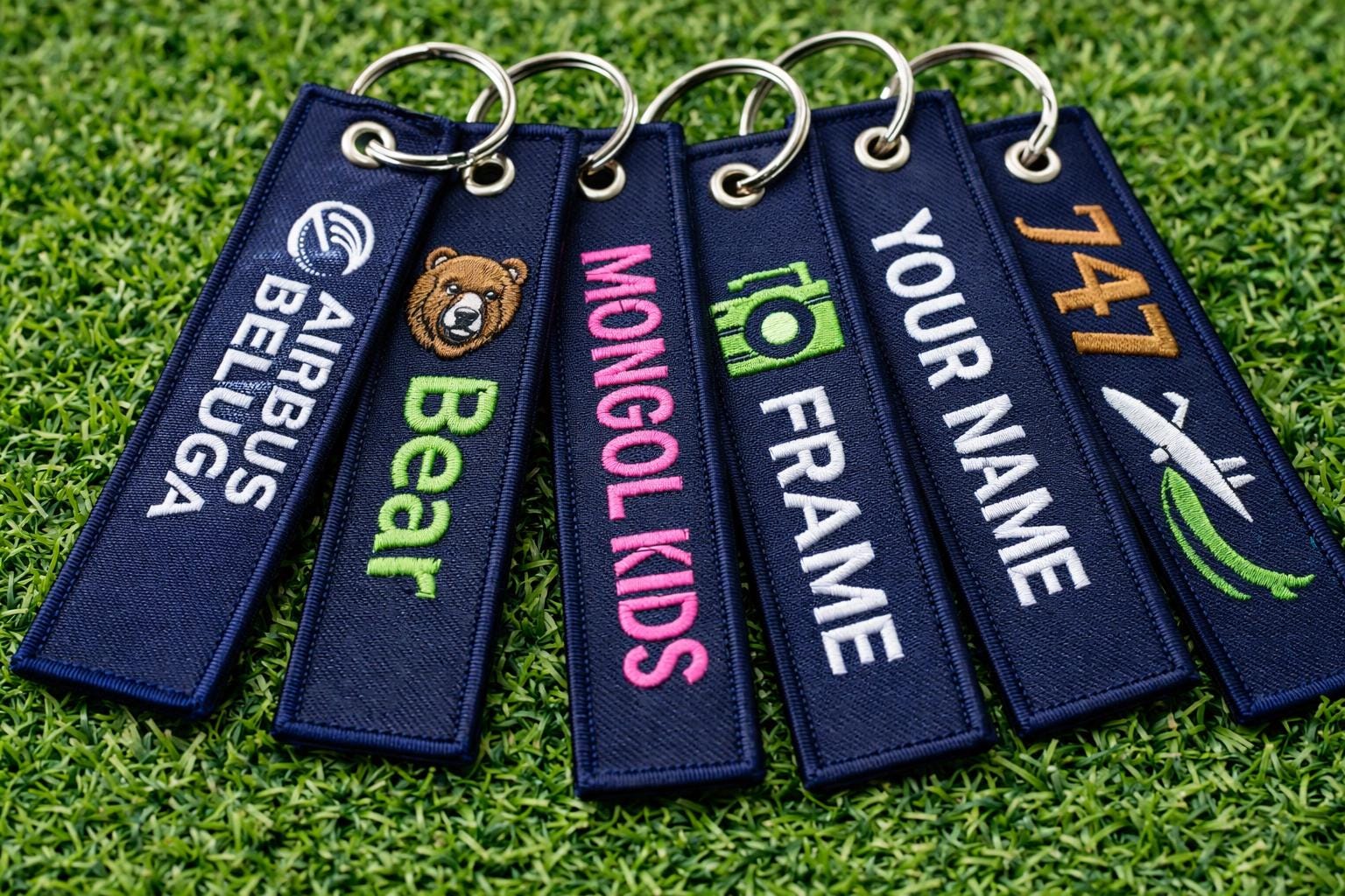 Custom Embroidered Keychain Patch | Personalized Logo Name or Text ...
