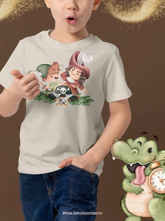 ピーターパンのクリップアート、水彩イラスト、かわいいピーターパンの