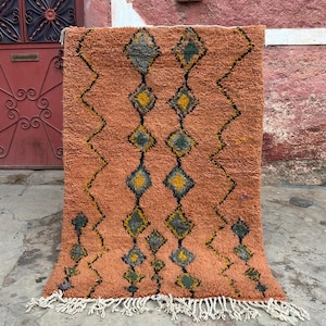 Stunning Morrocan Rug, Authentic Berber Rug, Bohemian Rug For Living Room, Handmade Colourful Rug, Large area rug, Hand knotted Shaggy rug