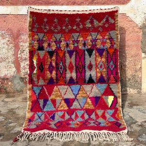 Amazing Morrocan Rug, Authentic Berber Rug, Bohemian Rug For Living Room, Handmade Colourful Rug, Large area rug, Hand knotted Wool rug
