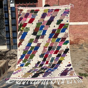 Gorgeous Morrocan Rug, Authentic Berber Rug, Bohemian Rug For Living Room, Handmade Colourful Rug, Large area rug, Hand knotted Wool rug